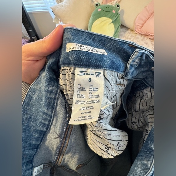 SIZE 8 GREAT QUALITY 🎀 Tummyless Slim Boot Medium Wash Seven7 Jeans Y2K VINTAGE - Picture 6 of 6